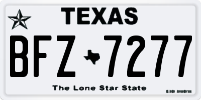 TX license plate BFZ7277