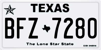 TX license plate BFZ7280