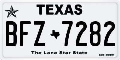 TX license plate BFZ7282