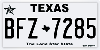 TX license plate BFZ7285