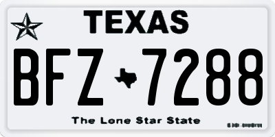 TX license plate BFZ7288