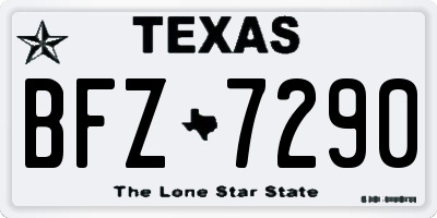 TX license plate BFZ7290