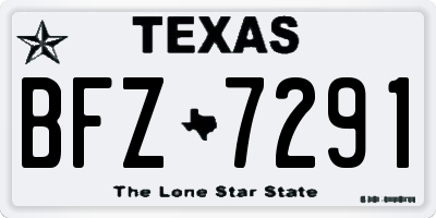 TX license plate BFZ7291