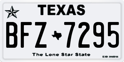 TX license plate BFZ7295