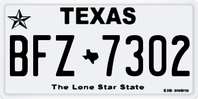 TX license plate BFZ7302