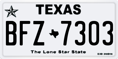 TX license plate BFZ7303