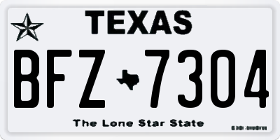 TX license plate BFZ7304