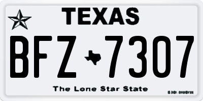 TX license plate BFZ7307