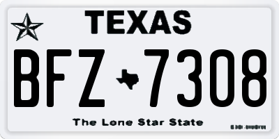 TX license plate BFZ7308