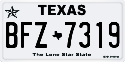 TX license plate BFZ7319