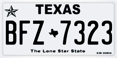 TX license plate BFZ7323
