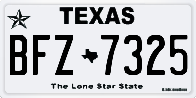 TX license plate BFZ7325
