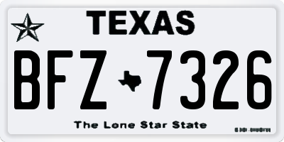TX license plate BFZ7326
