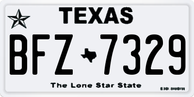 TX license plate BFZ7329