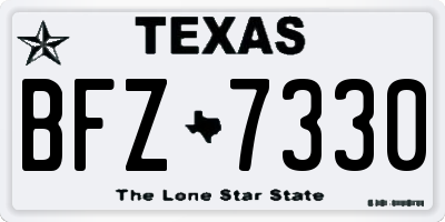 TX license plate BFZ7330