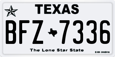 TX license plate BFZ7336