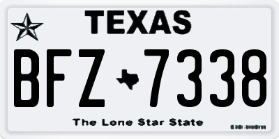 TX license plate BFZ7338