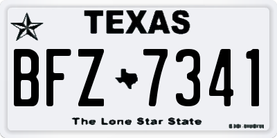 TX license plate BFZ7341
