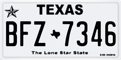 TX license plate BFZ7346