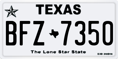 TX license plate BFZ7350