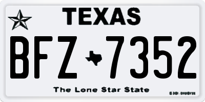 TX license plate BFZ7352