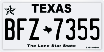 TX license plate BFZ7355