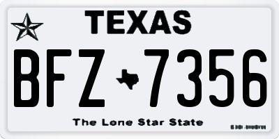 TX license plate BFZ7356