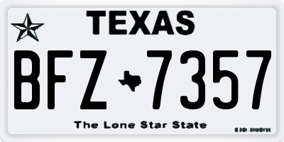 TX license plate BFZ7357