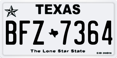 TX license plate BFZ7364
