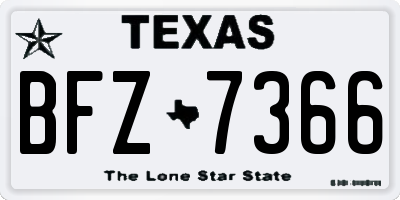 TX license plate BFZ7366