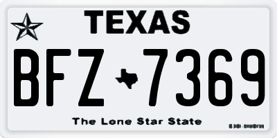 TX license plate BFZ7369