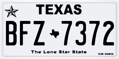 TX license plate BFZ7372