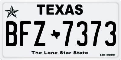 TX license plate BFZ7373