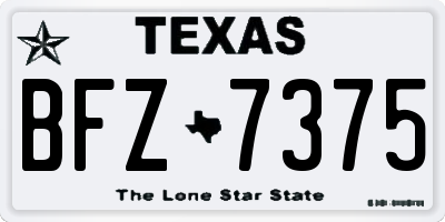 TX license plate BFZ7375