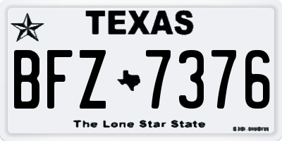 TX license plate BFZ7376