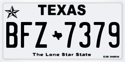 TX license plate BFZ7379