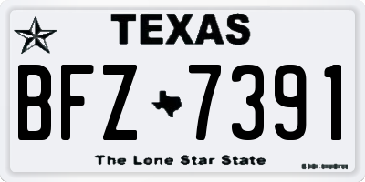 TX license plate BFZ7391