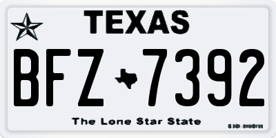 TX license plate BFZ7392