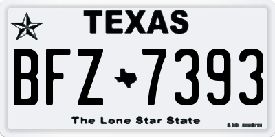 TX license plate BFZ7393