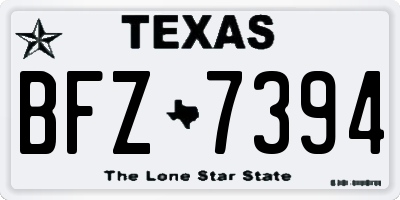 TX license plate BFZ7394