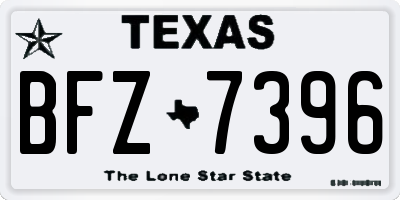 TX license plate BFZ7396