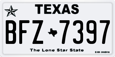 TX license plate BFZ7397
