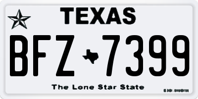 TX license plate BFZ7399