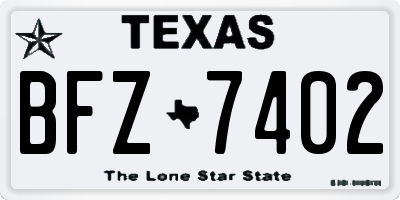 TX license plate BFZ7402