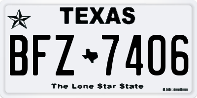TX license plate BFZ7406