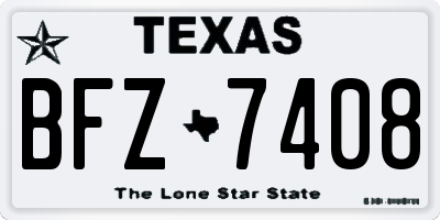 TX license plate BFZ7408