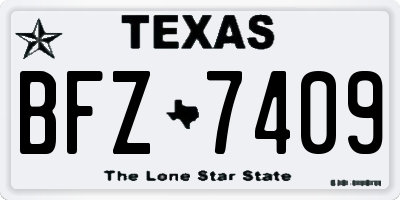 TX license plate BFZ7409