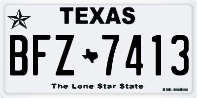 TX license plate BFZ7413