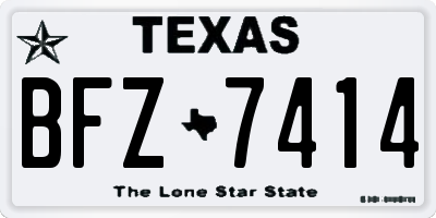 TX license plate BFZ7414