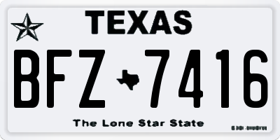 TX license plate BFZ7416